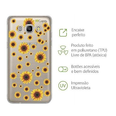 Capa para Galaxy J7 Neo - Girassóis