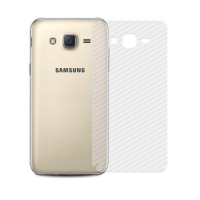 Película Traseira de Fibra de Carbono Transparente para Galaxy J7 Neo - 99Capas