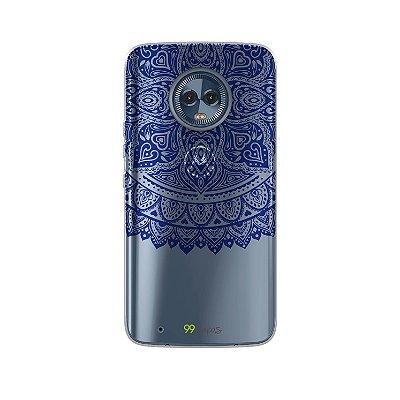 Capa para Moto G6 - Mandala Azul