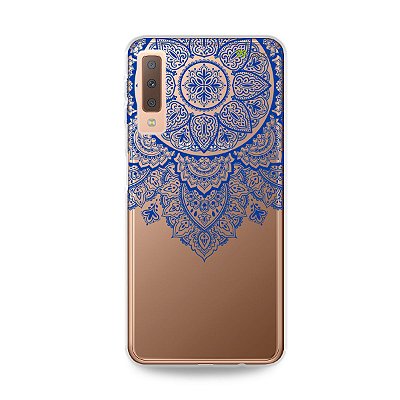 Capa para Galaxy A7 2018 - Mandala Azul