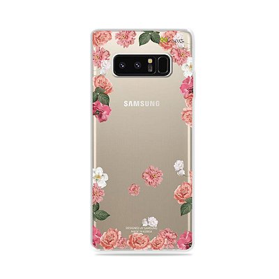 Capa para Galaxy Note 8 - Pink Roses
