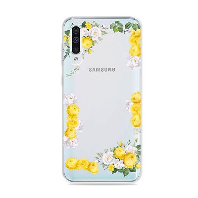 Capa para Galaxy A50 - Yellow Roses