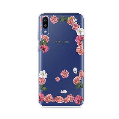 Capa para Galaxy M10 - Pink Roses