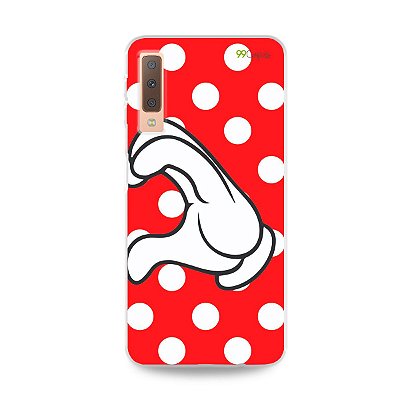 Capa para Galaxy A7 2018 - Coração Minnie