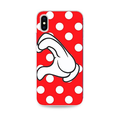 Capa para iPhone X/XS - Coração Minnie