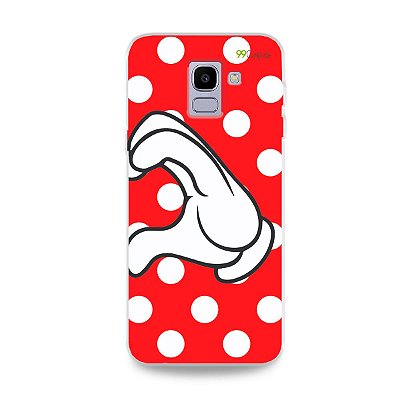 Capa para Galaxy J6 - Coração Minnie