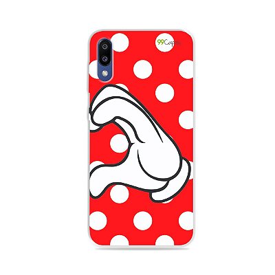 Capa para Galaxy M10 - Coração Minnie