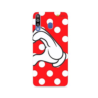 Capa para Galaxy M30 - Coração Minnie