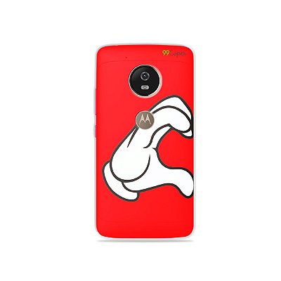 Capa para Moto G5 - Coração Mickey