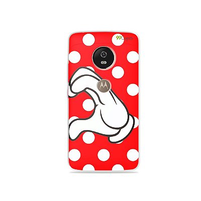 Capa para Moto G5 - Coração Minnie