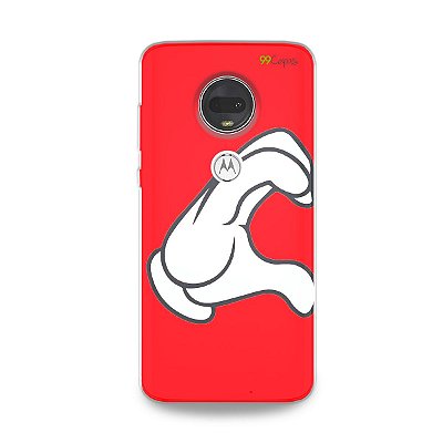 Capa para Moto G7 - Coração Mickey