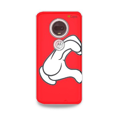 Capa para Moto G7 Plus - Coração Mickey