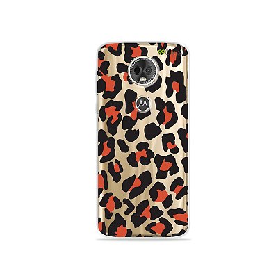 Capa para Moto E5 Plus - Animal Print Red