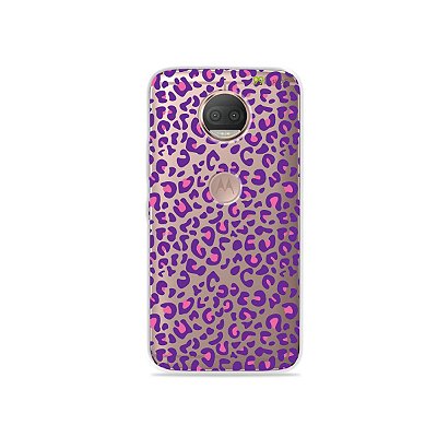 Capa para Moto G5S Plus - Animal Print Purple