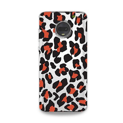 Capa para Moto G7 - Animal Print Red