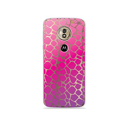 Capa para Moto G6 Play - Animal Print Pink