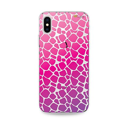 Capa para iPhone X/XS - Animal Print Pink