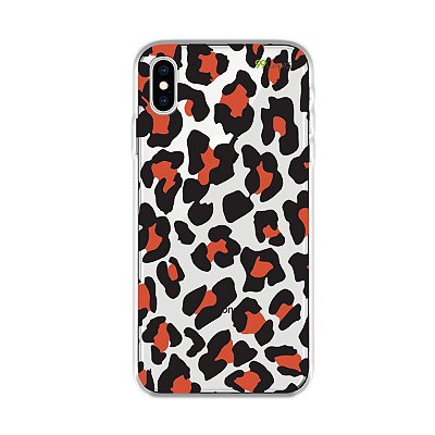 Capa para iPhone XS Max - Animal Print Red