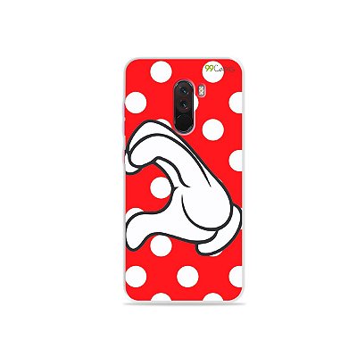 Capa para Xiaomi Pocophone F1 - Coração Minnie