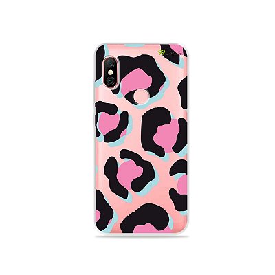 Capa para Xiaomi Redmi Note 6 Pro - Animal Print Black & Pink