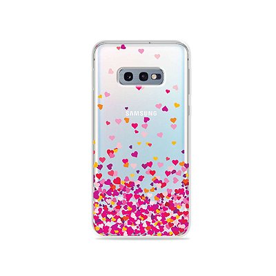 Capa para Galaxy S10e - Corações Rosa