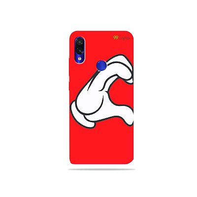Capa para Xiaomi Redmi Note 7 - Coração Mickey