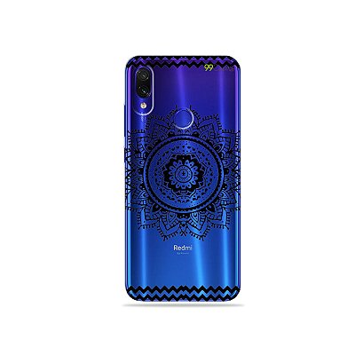 Capa para Xiaomi Redmi Note 7 - Mandala Preta