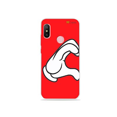 Capa para Xiaomi Redmi Note 6 - Coração Mickey