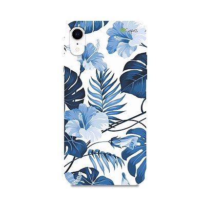 Capa para iPhone XR - Flowers in Blue