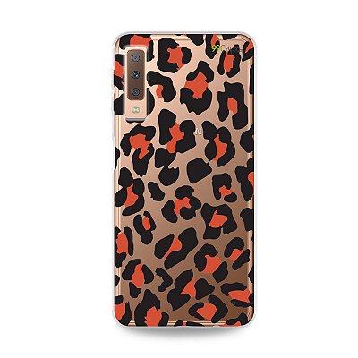 Capa para Galaxy A7 2018 - Animal Print Red