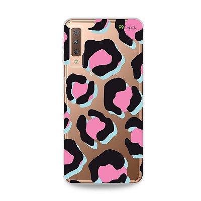 Capa para Galaxy A7 2018 - Animal Print Black & Pink