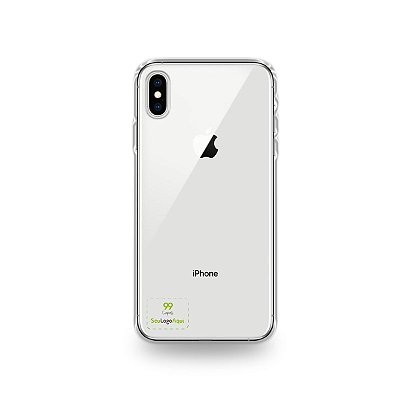 Capa Anti-shock transparente para iPhone com sua logo no canto inferior esquerdo
