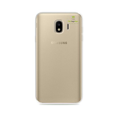 Capa Anti-shock transparente para Galaxy J com sua logo no canto superior direito