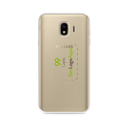 Capa Anti-shock transparente para Galaxy J com sua logo no meio