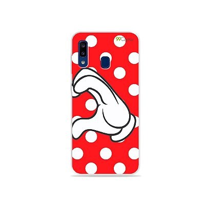 Capa para Galaxy A20 - Coração Minnie