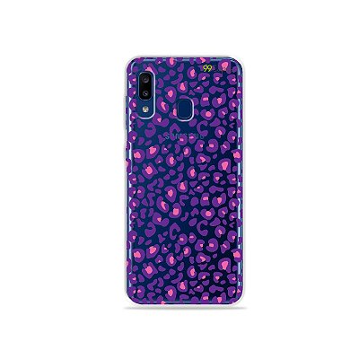 Capa para Galaxy A20 - Animal Print Purple