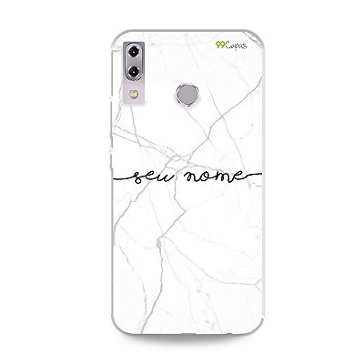 Capa Marble White com nome personalizado - 99Capas