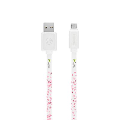Cabo Micro USB Branco Personalizado - Cerejeiras