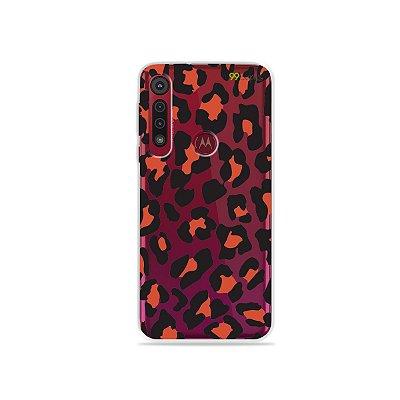 Capa para Moto G8 Plus - Animal Print Red