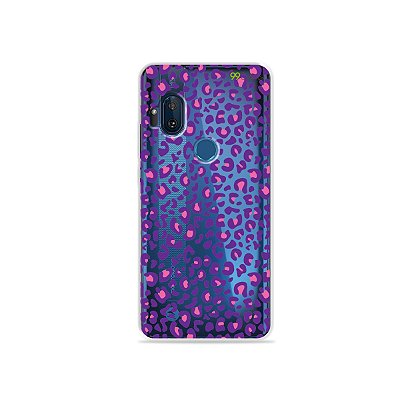 Capa para Moto One Hyper - Animal Print Purple