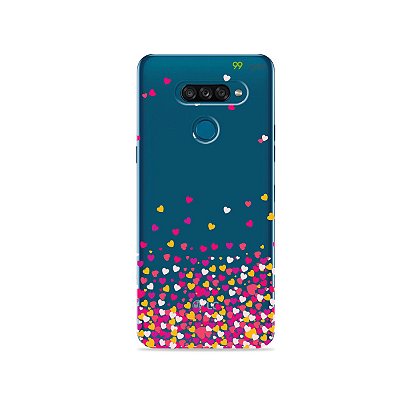 Capa para LG K50s - Corações Rosa