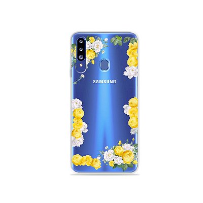 Capa para Galaxy A20s - Yellow Roses