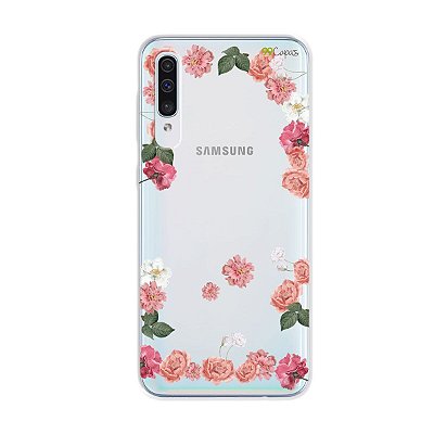 Capa para Galaxy A50s - Pink Roses