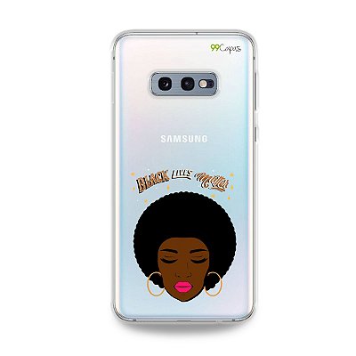 Capinha (transparente) para Galaxy S10e - Black Lives