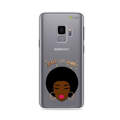 Capinha (transparente) para Galaxy S9 - Black Lives