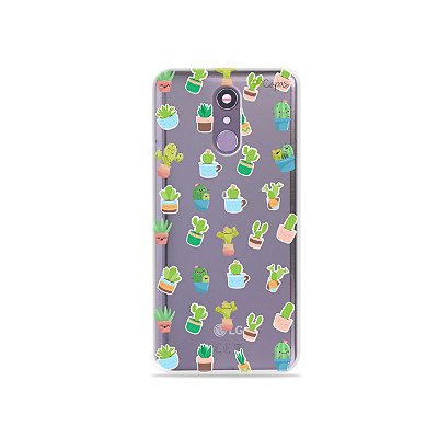 Capinha (transparente) para LG Q7 - Cactus