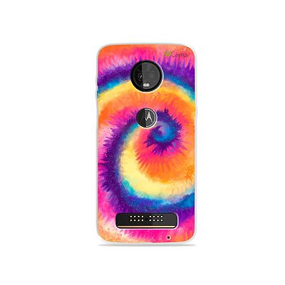 Capinha para Moto Z3 Play - Tie Dye Roxo