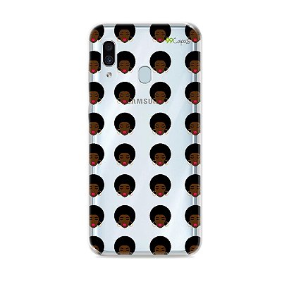 Capinha (transparente) para Galaxy A30 - Black Girl