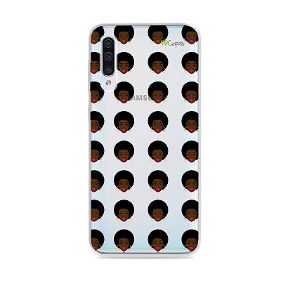 Capinha (transparente) para Galaxy A50 - Black Girl
