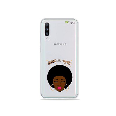 Capinha (transparente) para Galaxy A70 - Black Lives